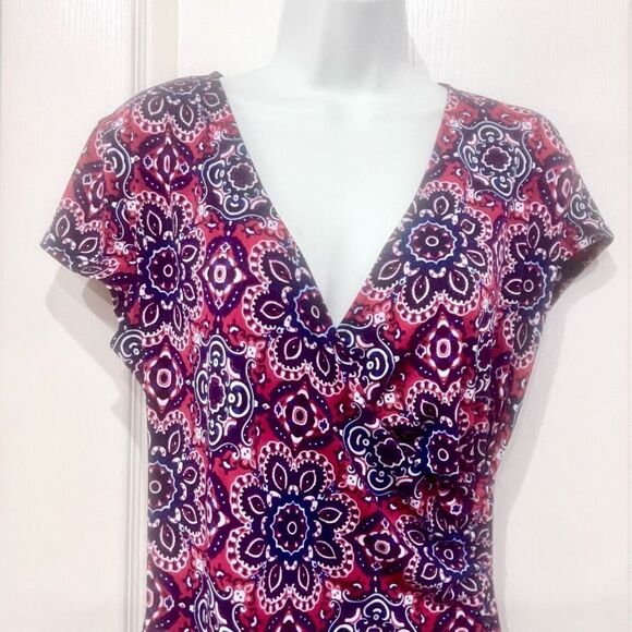 Jones New York Wrap style dress size petite medium - Picture 3 of 5